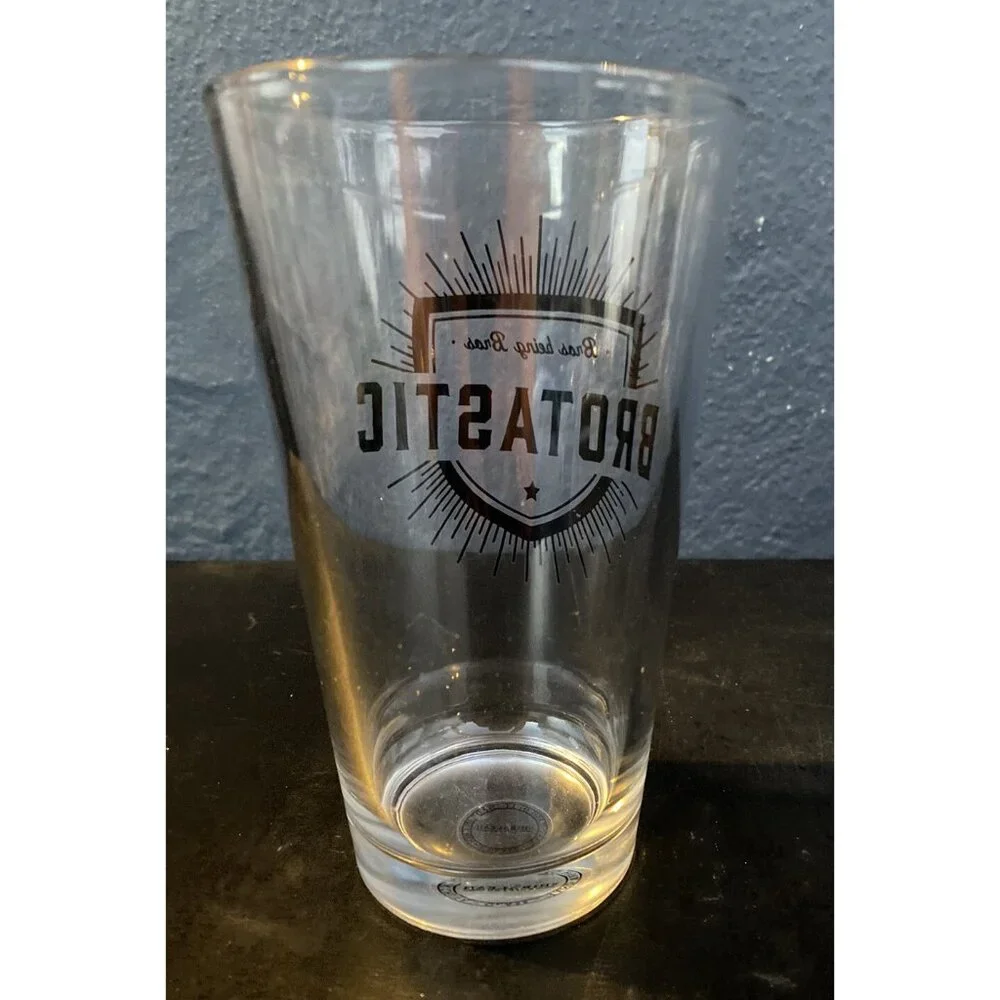Brotastic Beer Glass Pint Ale Bros Being Bros Man Cave Gift for Men